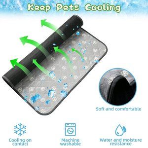 EXPAWLORER Dog Self Cooling Mat Waterproof - Large Soft Summer Sleeping Pad for
